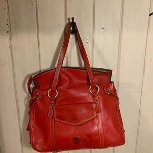 Red pebble leather Dooney & Bourke
